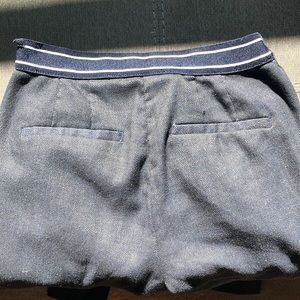 Zara JOGGER WAIST PANTS Blue Herringbone